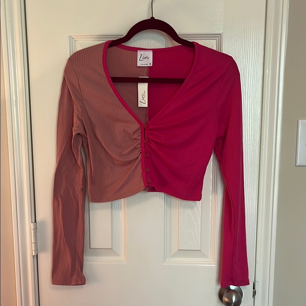 NWT Livi by Olivia Rae Ribbed Crop Top